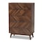 Baxton Studio Hartman Mid-Century Walnut Brown Finished Wood 5-Drawer Storage Chest 193-12378-ZORO - alternate 5